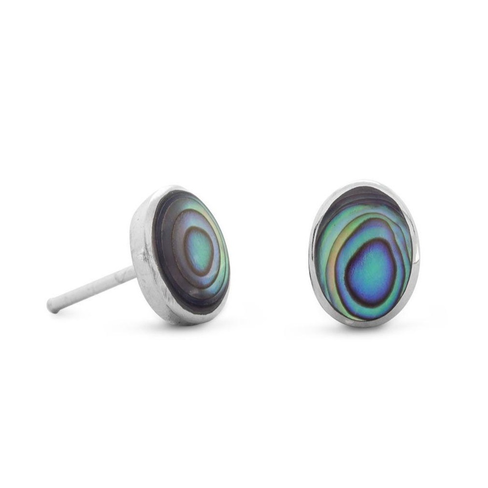 🐚 Abalone Shell Stud Earrings